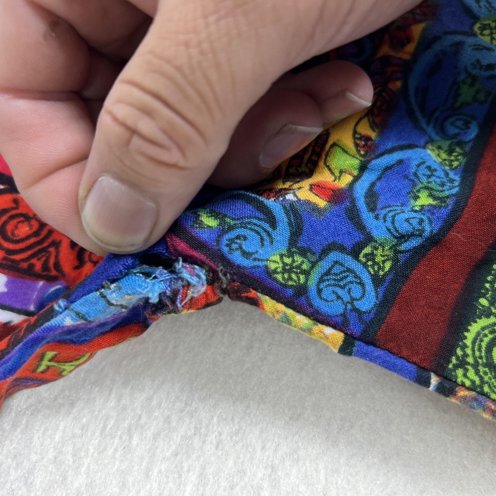 Vintage Paragraff Button Up Mens‎ M Rayon Colorful Abstract Mozart Bach - Picture 8 of 11